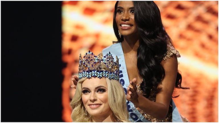 The moment when Poland's Karolina Bielawska won the Miss World 2021 crown.  See pics - Lifestyle News