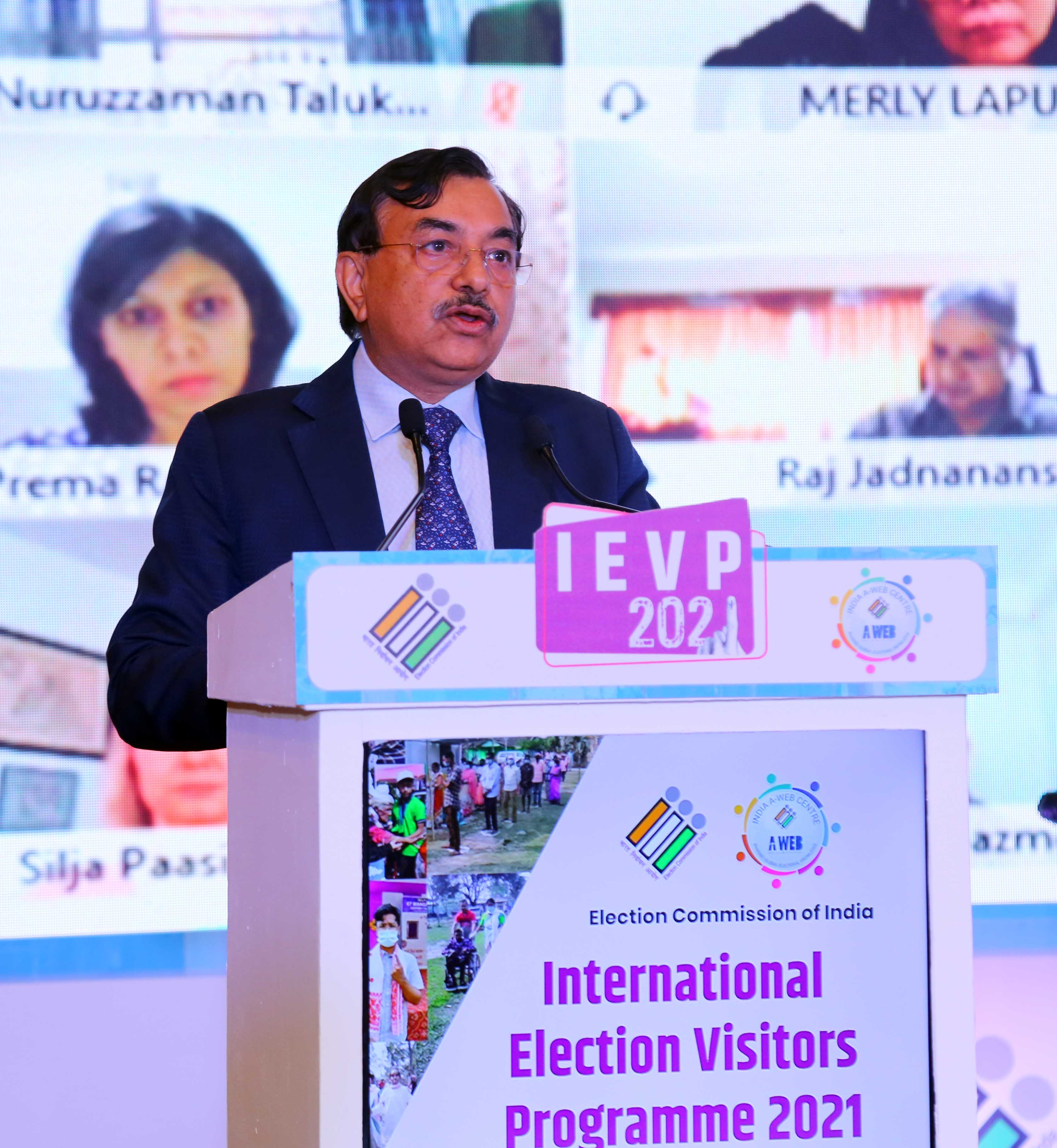 Election Commission of India #SVEEP on Twitter: "Election Commissioner Sh.  Sushil Chandra addressing the concluding session of the International  Virtual Election Visitors Programme 2021 for the ongoing assembly elections  of Assam Kerala,