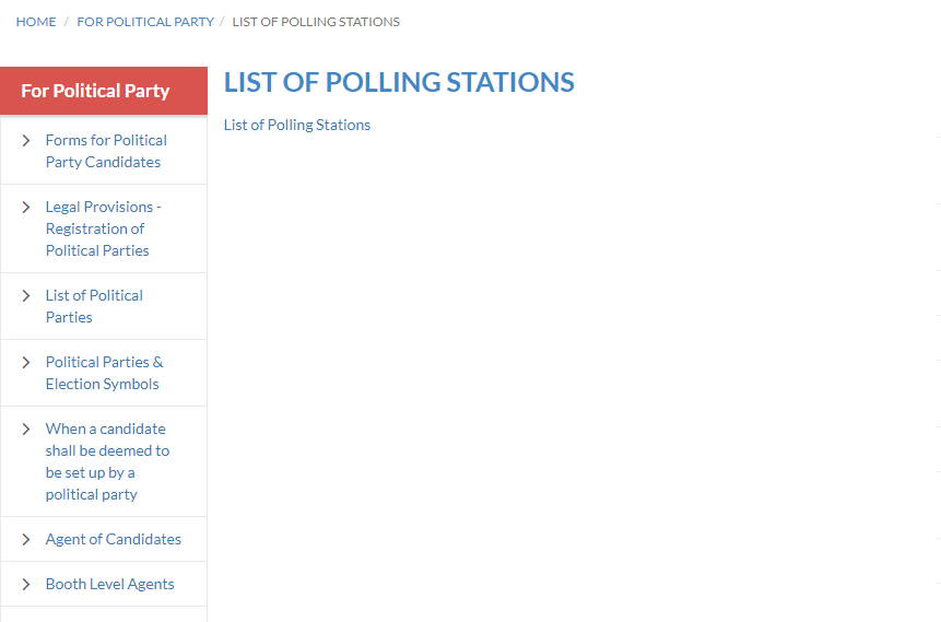 List Of Polling Station