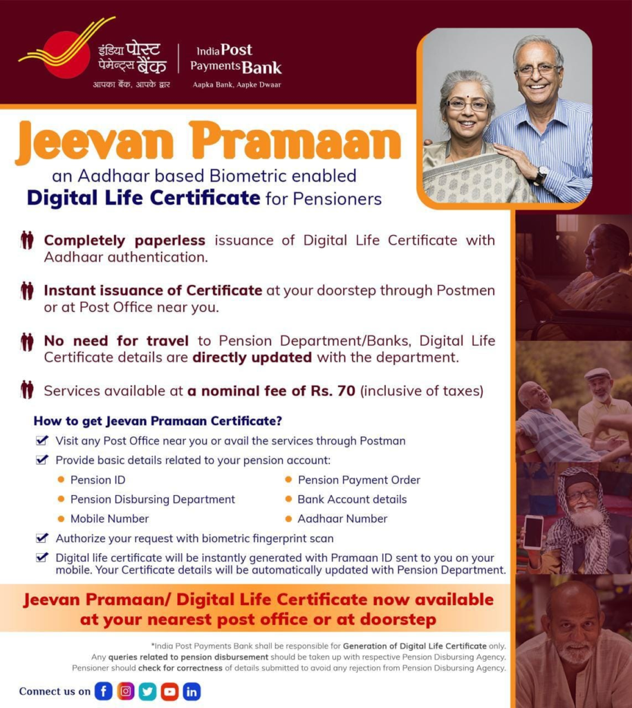 Jeevan Pramaan Life Certificate for Pensioners