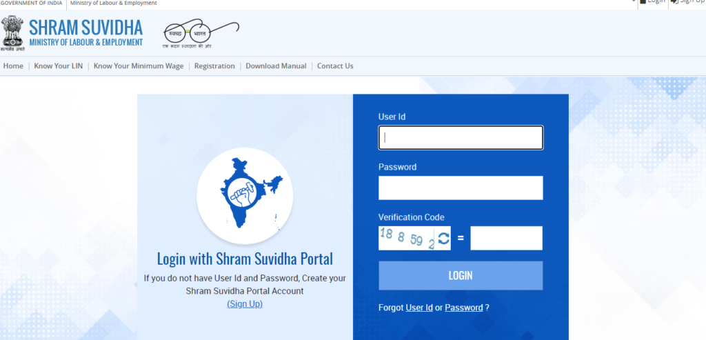 Shram Suvidha Portal Registration  CLRA-ISMW-BOCW