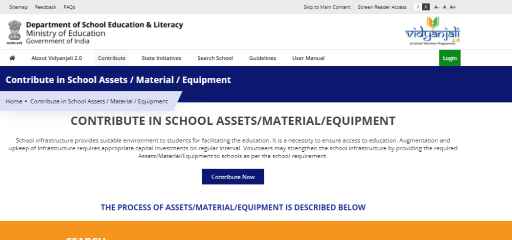Contribute In Assets/Material/Equipment