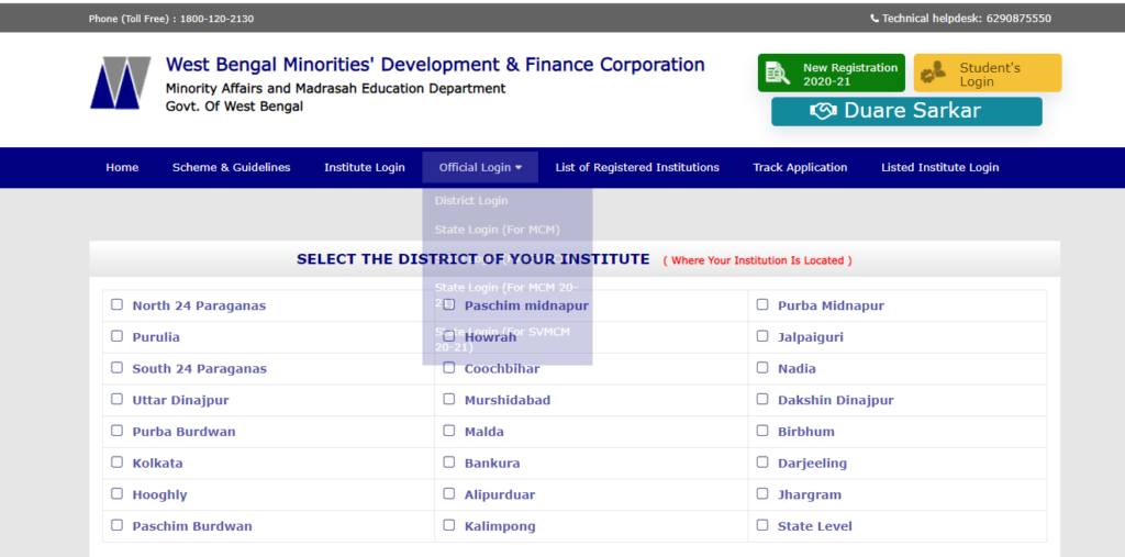 List Of Registered Institutions