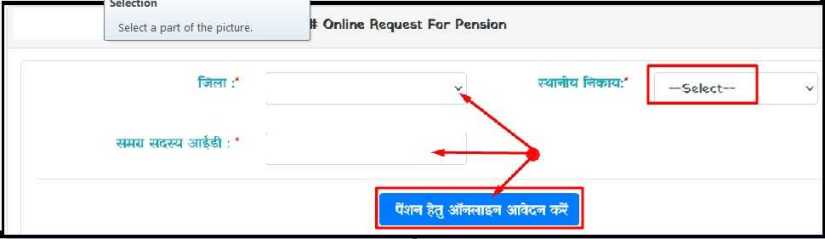 Fill document for Apply Online vridhan pension yojana