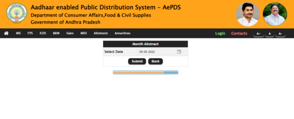 Month Abstract - AP Ration Card Status