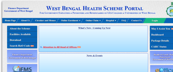 West Bengal Health Scheme Employee Registration