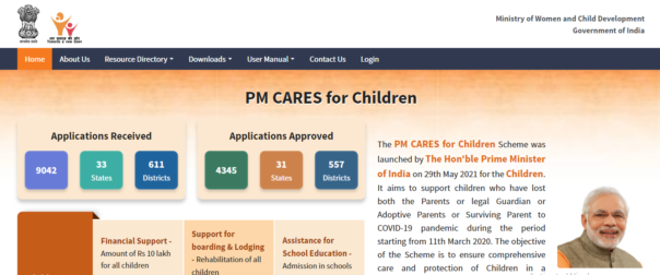 Apply for the PM Cares For Children Scheme