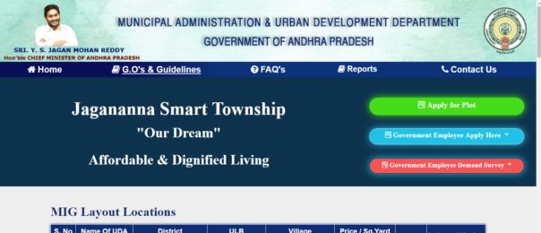 Apply for the Jagananna Smart Town Scheme