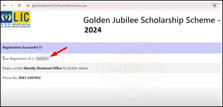 Create User Registration Id for Lic Scholarship yojana Apply